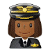 👩🏾‍✈️ woman pilot: medium-dark skin tone display on Samsung